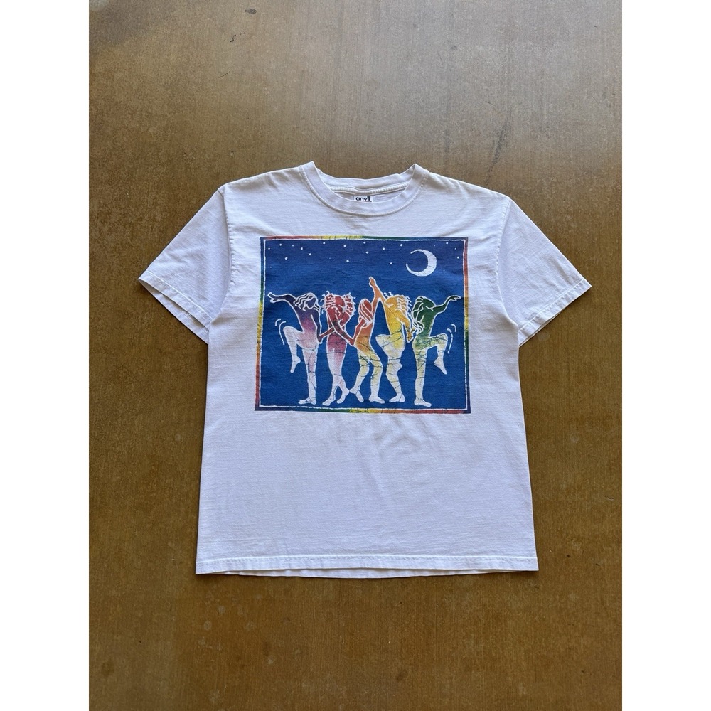 VTG Anvil Rainbow Dancers Art Dancing Ecosystem Keith Haring Style T-Shirt M